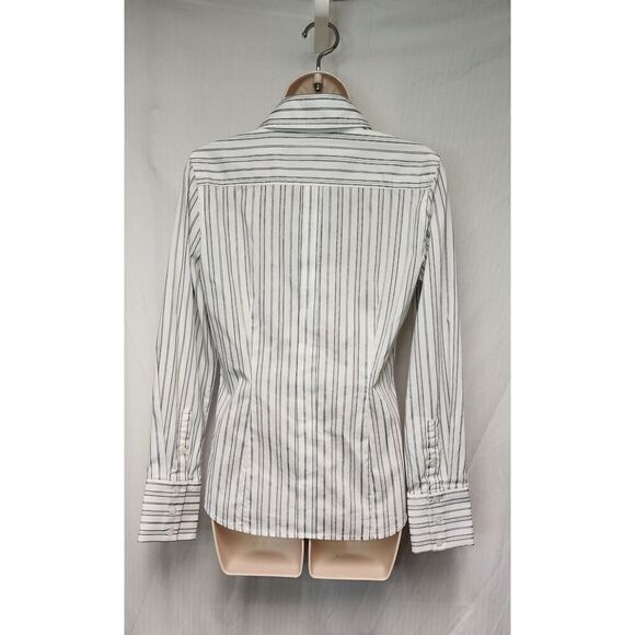 Express Design Long Sleeve Striped Black/White Shirt Size Small - Picture 5 of 7